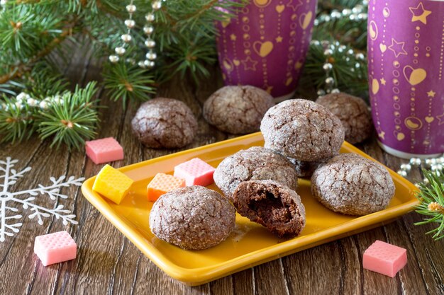 Galletas de jengibre con chocolate