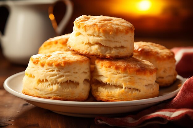 Las galletas de leche de mantequilla foto realista foto brillante hd