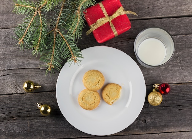 Galletas y leche para Santa Claus