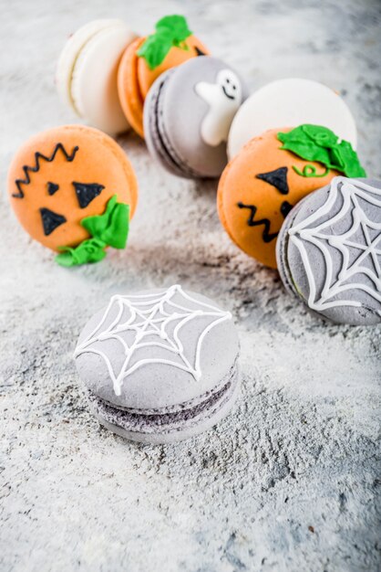 Galletas macaron de halloween