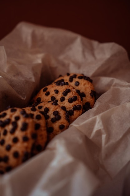 Galletas de mantequilla con chispas de chocolate