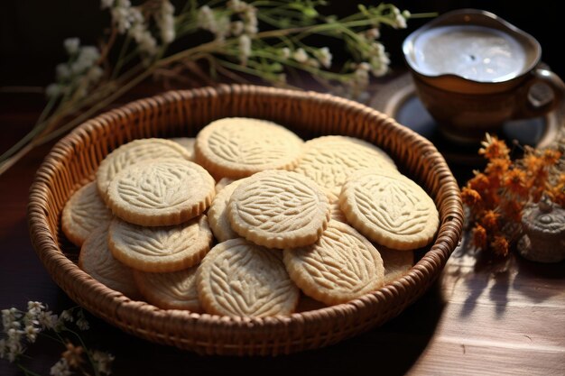 Las galletas de mantequilla hechas con trigo se pueden disfrutar solas o con té.