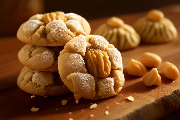 Foto galletas de mantequilla de maní