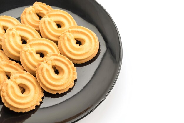 galletas de mantequilla sobre un fondo blanco