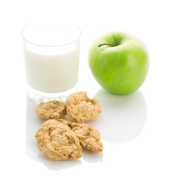 galletas de manzana y leche