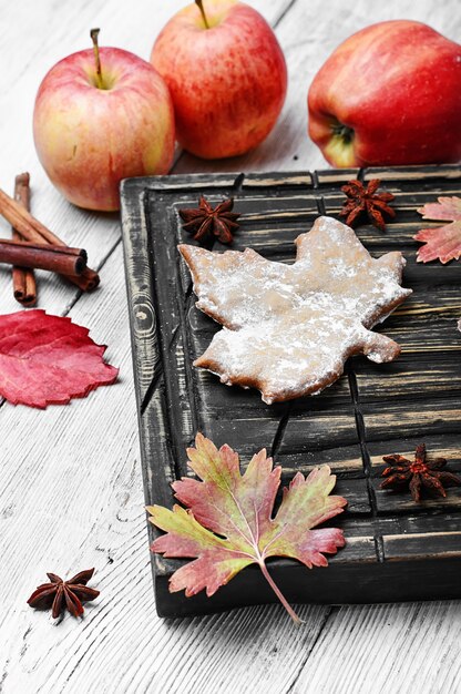 Galletas y manzanas de otoño