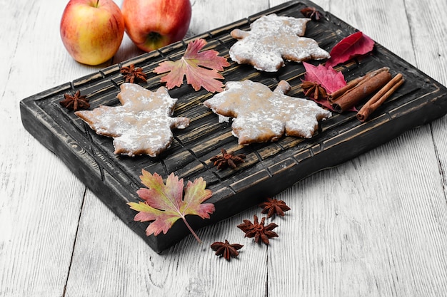 Galletas y manzanas de otoño