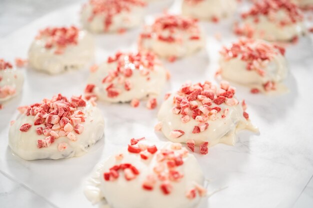 Galletas de menta con chocolate blanco