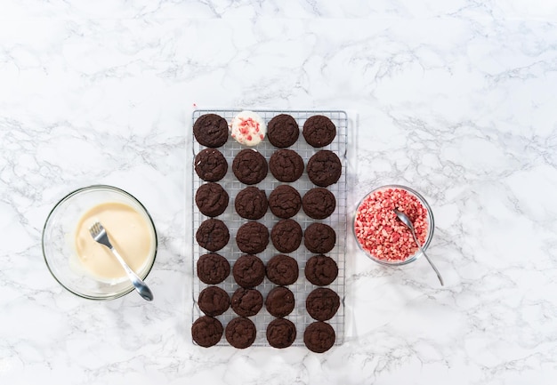 Galletas de menta con chocolate blanco