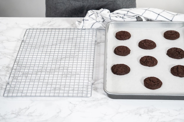 Galletas de menta con chocolate blanco