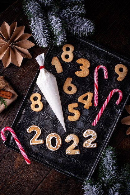 Galletas de navidad y año nuevo