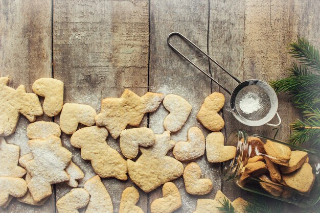 Galletas de Navidad. Enfoque selectivo Alimentos y bebidas.