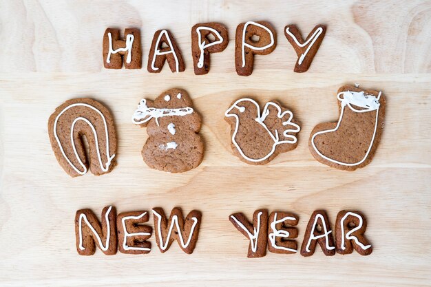 Galletas de Navidad Feliz Año Nuevo