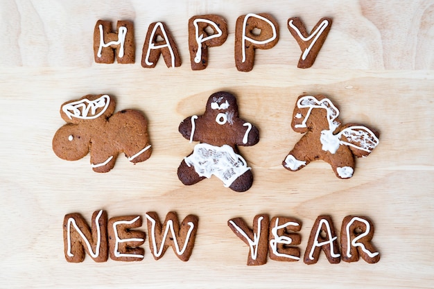 Galletas de Navidad Feliz Año Nuevo