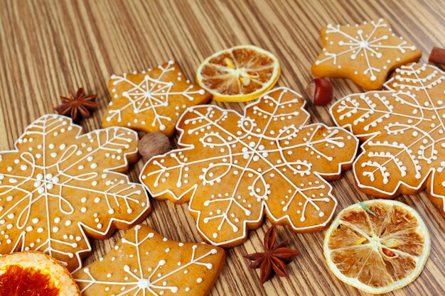 Galletas de navidad en madera