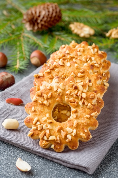 Galletas de Navidad con nueces.