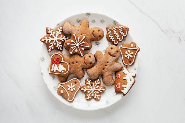 Galletas de Navidad en un plato