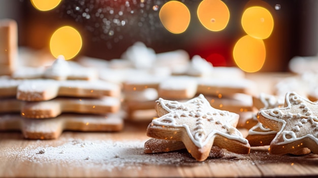 Galletas de Navidad receta de galletas de vacaciones y horneado casero postre dulce para el invierno acogedor té de campo inglés en la cabaña comida casera y cocina