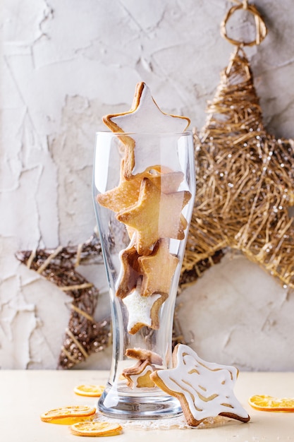 Galletas de navidad en vidrio