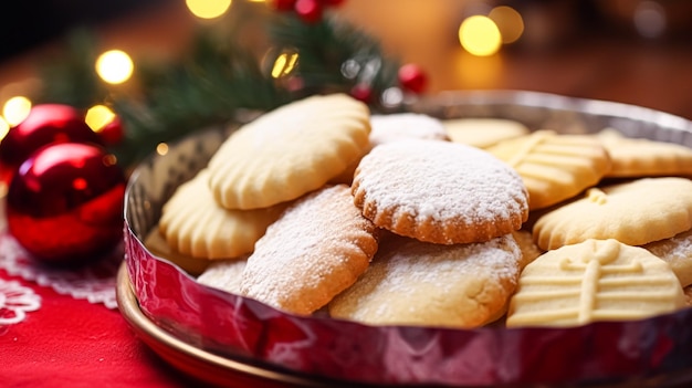 Galletas navideñas, receta de galletas navideñas y postre dulce casero para un acogedor invierno, té campestre inglés en la cabaña, idea de cocina y comida casera