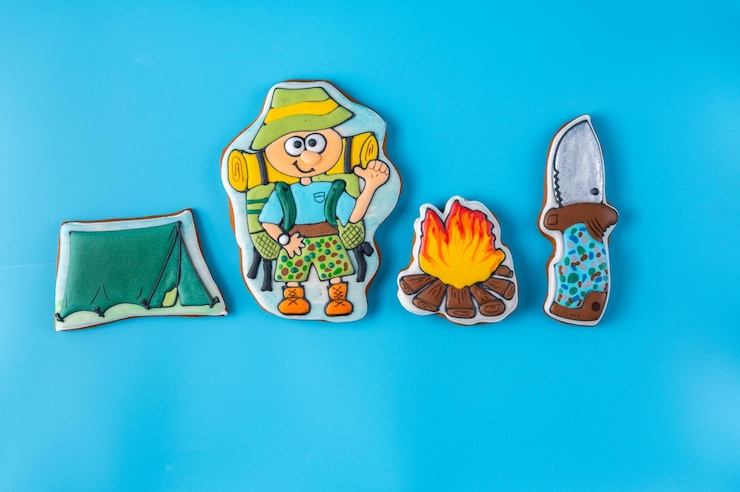 Foto galletas de pan de jengibre para acampar