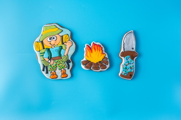 Foto galletas de pan de jengibre para acampar