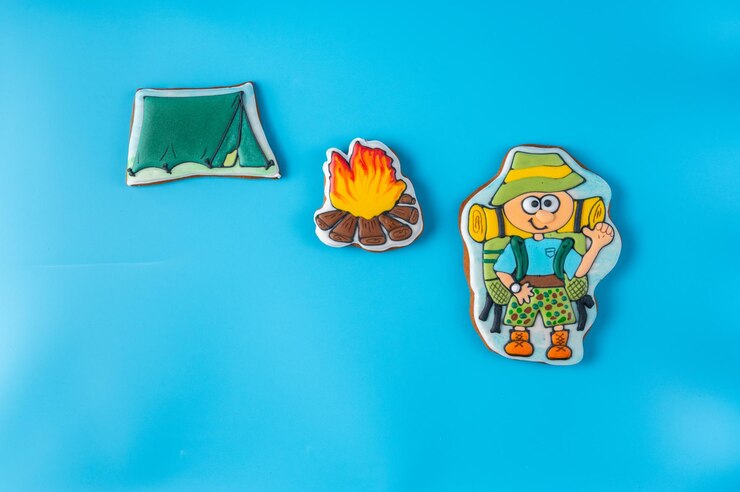Foto galletas de pan de jengibre para acampar