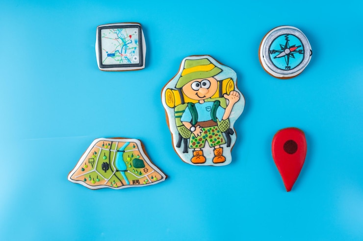 Foto las galletas de pan de jengibre de aventura