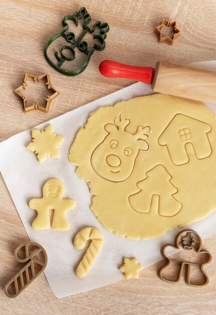 Foto las galletas de pan de jengibre de navidad