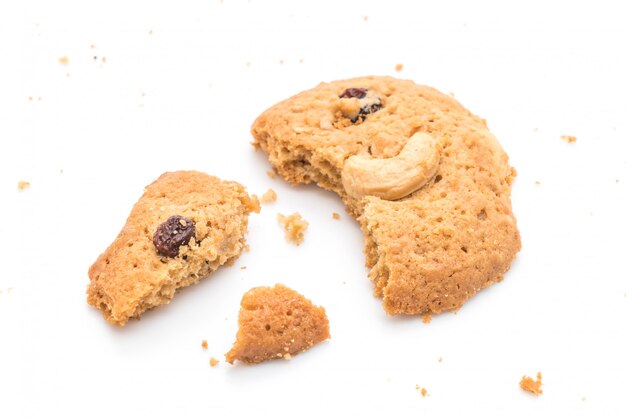 galletas con pasas de uva y anacardos tostados