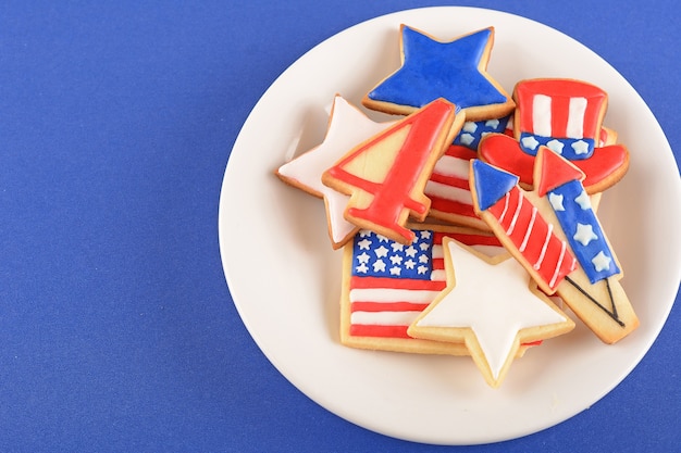 Galletas patrióticas para el 4 de julio