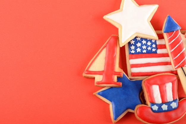 Galletas patrióticas para el 4 de julio