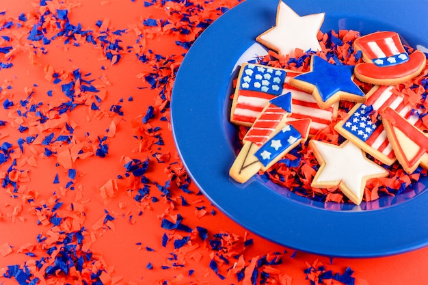 Foto galletas patrióticas de américa