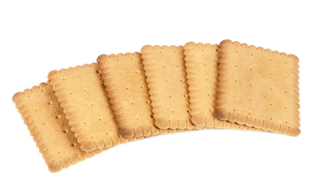 Galletas sobre fondo blanco.