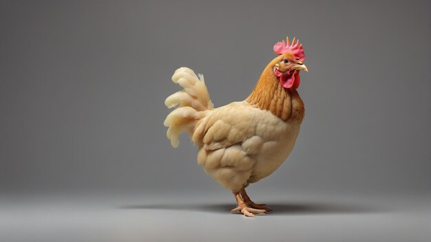 La gallina en la mesa minimalista