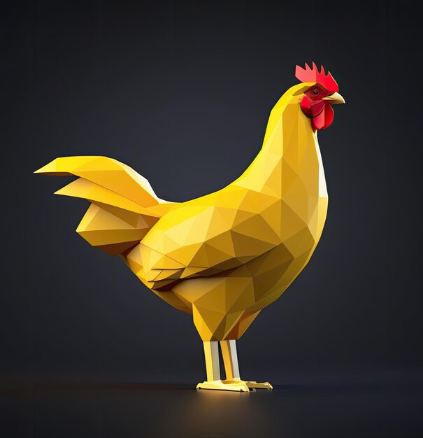 Un gallo de dibujos animados en 3D