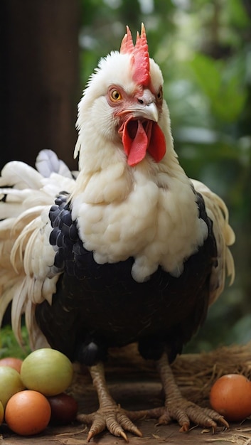 Foto galo francês em pé