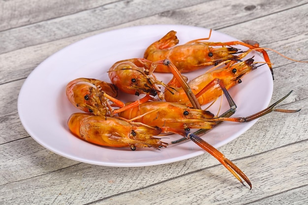 Gamba de agua a la plancha a la plancha