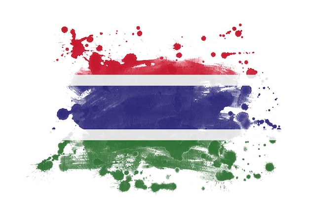 Gambia bandera grunge fondo pintado