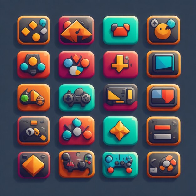 Game Icon Pack, generiert von ai