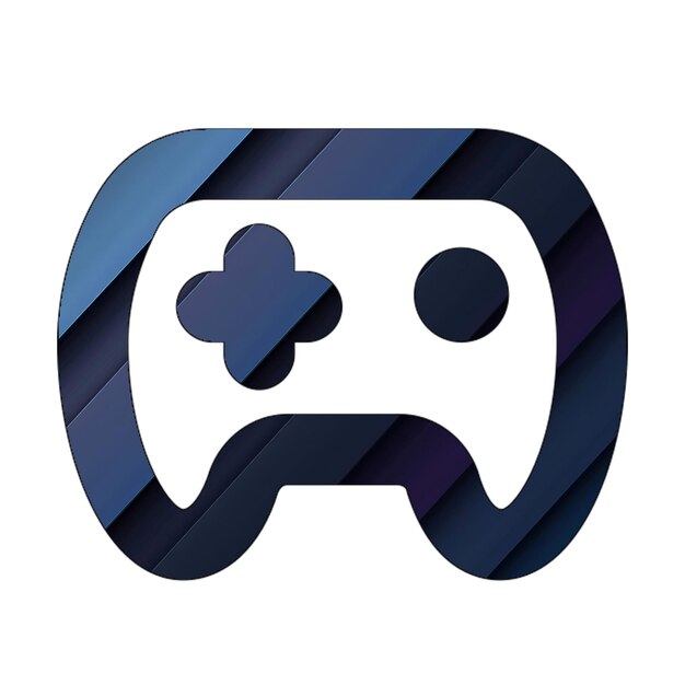 Gamepad-Symbol blau-cyan dunkel diagonale Textur
