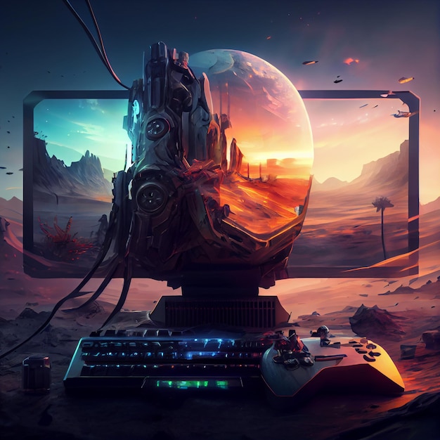 Gaming-Desktop-PC-Computer-Setup-Gamer-Illustration