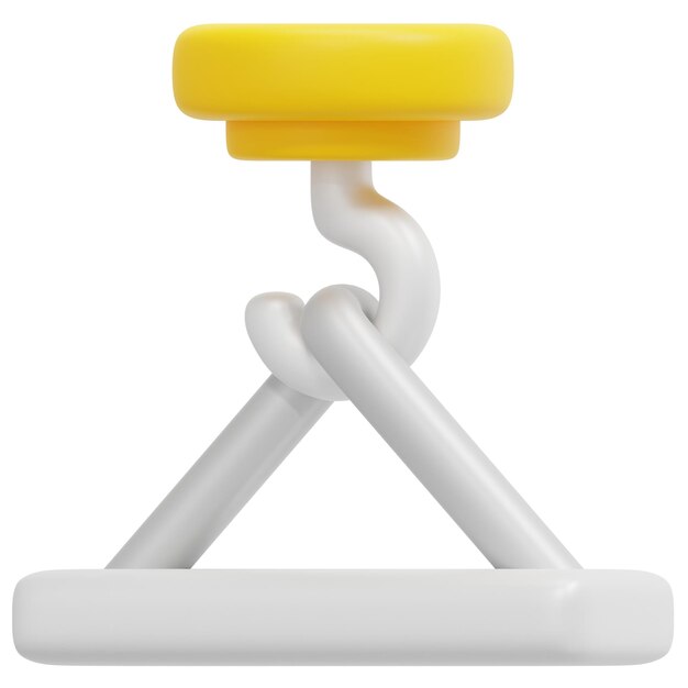 gancho 3d render icono ilustración