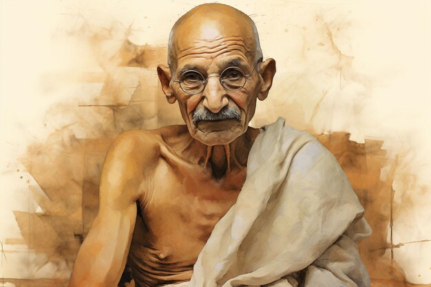 Foto gandhi in handschrift