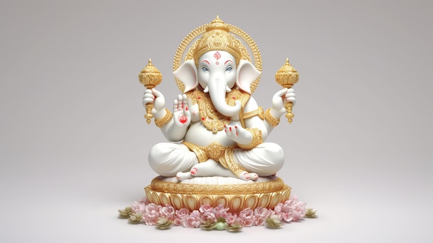Ganesh Chaturthi Einladung Glück Ganesha Gott Ai generiert
