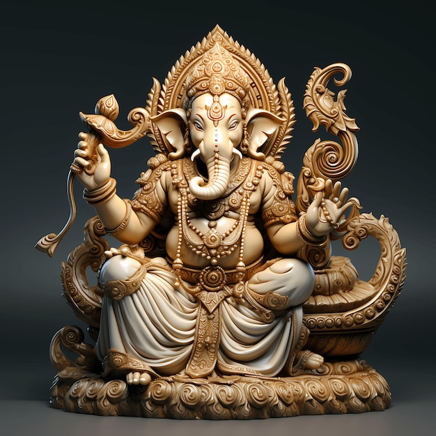 Ganesh en una foto de archivo en 3D