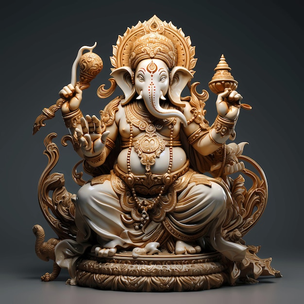 Ganesh en una foto de archivo en 3D