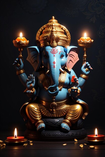 Foto ganesha en 3d