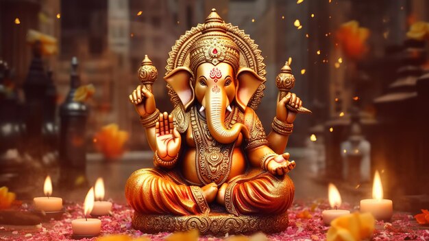 Ganesha Chaturthi Ganesha ilustração Generative ai