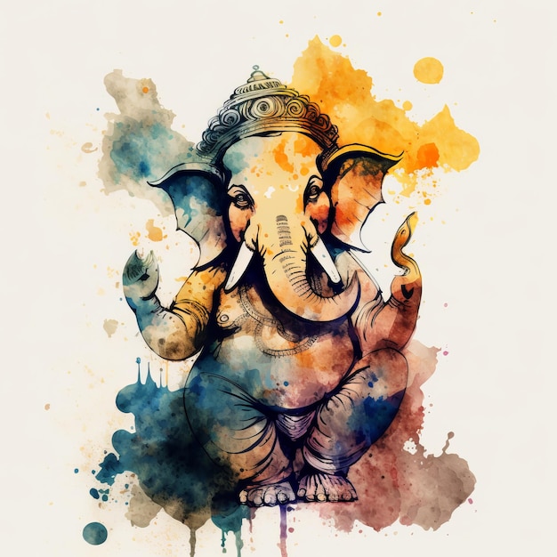 Ganesha Chaturthi Ganesha ilustração Generative ai